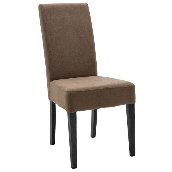 047 000048 5 Chair Ditta pakoworld with light brown fabric - wooden legs wengeIndoor furniture > Chairs