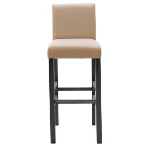 047 000051 3 2 Bar stool Bari pakoworld with mocha pu - wooden legs blackSPRING OFFERS