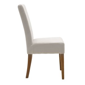 047 000056 2 2 Chair Ditta pakoworld with grey fabric - wooden legs walnutIndoor furniture > Chairs