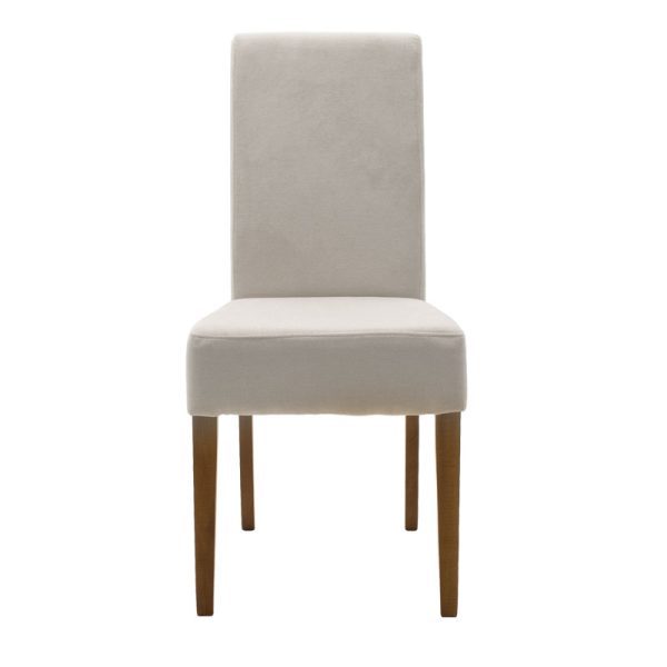 047 000056 3 2 Chair Ditta pakoworld with grey fabric - wooden legs walnutIndoor furniture > Chairs