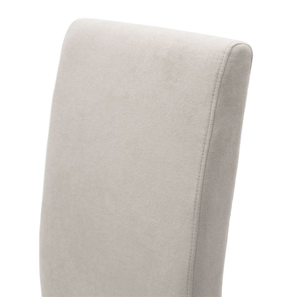 047 000056 4 2 Chair Ditta pakoworld with grey fabric - wooden legs walnutIndoor furniture > Chairs