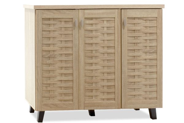 049 000004 14 Shoe cabinet MANTAM pakoworld 16 pairs sonoma 115.5x40x92cmIndoor furniture > Shoe storage cabinet & cupboards