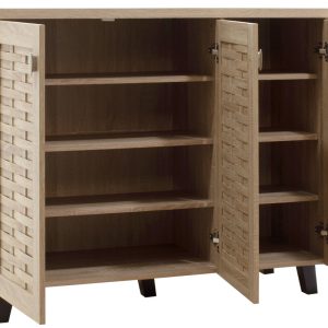 049 000004 3 11 Shoe cabinet MANTAM pakoworld 16 pairs sonoma 115.5x40x92cmIndoor furniture > Shoe storage cabinet & cupboards