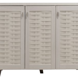 049 000005 4 8 Shoe cabinet MANTAM pakoworld 16 pairs white-grey 115.5x40x92cmIndoor furniture > Shoe storage cabinet & cupboards