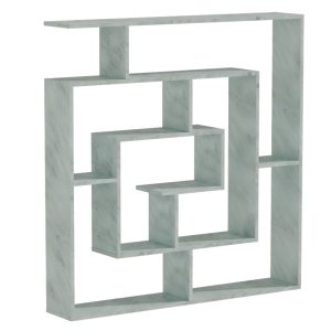 049 000075 6 Bookcase Nardy pakoworld white marble 125x22x129cmSPRING OFFERS