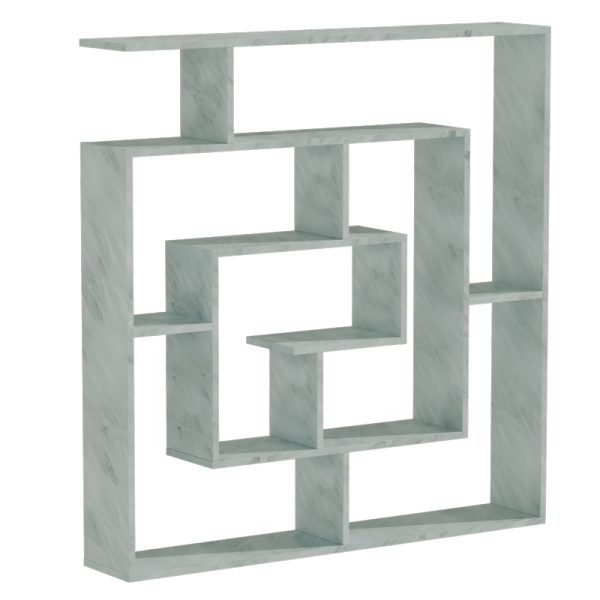 049 000075 6 Bookcase Nardy pakoworld white marble 125x22x129cmSPRING OFFERS