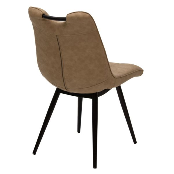 058 000048 3 3 Chair Nely pakoworld PU beige antique-black legIndoor furniture > Chairs