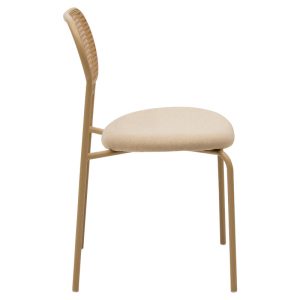 058 000054 2 10 James chair pakoworld pe rattan fabric beige-metal naturalIndoor furniture > Chairs
