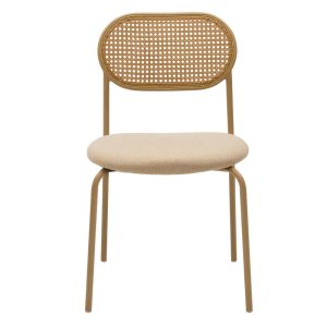 058 000054 3 10 James chair pakoworld pe rattan fabric beige-metal naturalIndoor furniture > Chairs