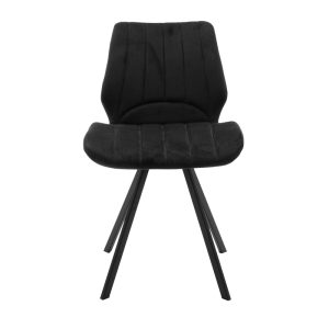 058 000075 2 7 Chair Sabia pakoworld velvet black-black metal leg 46x55x80cmIndoor furniture > Chairs