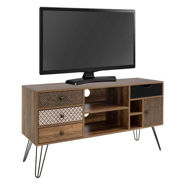 066 000002 13 Tv unit Boho pakoworld in walnut color 120x39x64cmIndoor furniture > TV stands