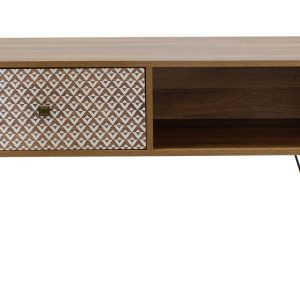 066 000005 4 10 Coffee table dresser Boho pakoworld in walnut color 100x50x46cmIndoor furniture > Coffee tables