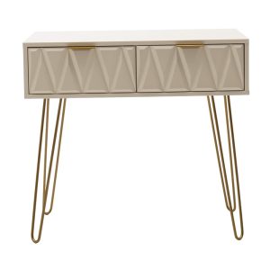 066 000008 2 15 Console Isla pakoworld in white painting - golden color 80x39x74cmIndoor furniture > Drawers-consoles