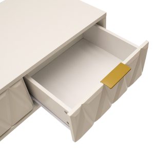066 000008 3 15 Console Isla pakoworld in white painting - golden color 80x39x74cmIndoor furniture > Drawers-consoles