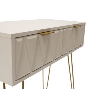 066 000008 4 15 Console Isla pakoworld in white painting - golden color 80x39x74cmIndoor furniture > Drawers-consoles