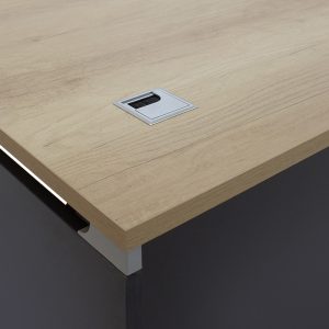 069 000015 3 11 Commercial desk Lotus pakoworld in oak-dark grey 180x80x75cmOffice furniture > Professional desk