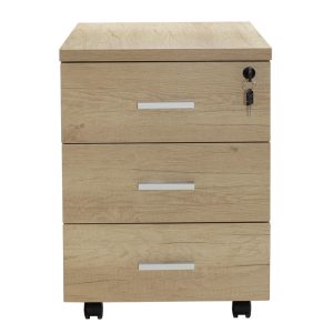 069 000018 2 13 Mobile drawer Lotus pakoworld in oak-dark grey color 40x47x55cmOffice furniture > Drawers office