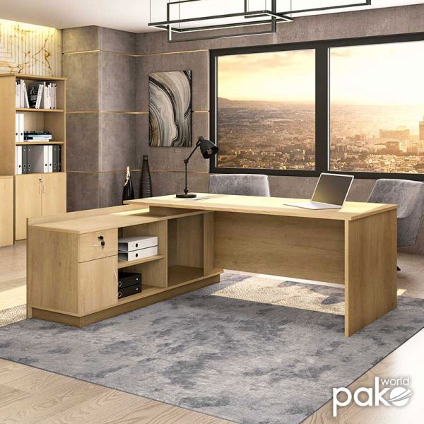 069 000027 2 9 Work desk professional Amazon pakoworld left corner sonoma color 180x160x76cmOffice furniture > Professional desk