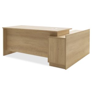 069 000027 3 9 Work desk professional Amazon pakoworld left corner sonoma color 180x160x76cmOffice furniture > Professional desk