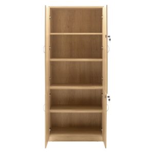 069 000043 2 5 Bookcase with four wooden doors Amazon pakoworld sonoma 80x40x200cmOffice furniture > Office closets