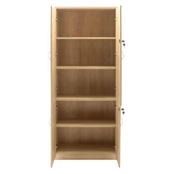 069 000043 2 5 Bookcase with four wooden doors Amazon pakoworld sonoma 80x40x200cmOffice furniture > Office closets