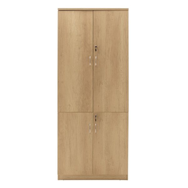 069 000043 3 5 Bookcase with four wooden doors Amazon pakoworld sonoma 80x40x200cmOffice furniture > Office closets
