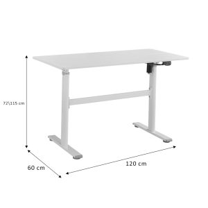 069 000063 4 4 Height adjustable work desk Karla pakoworld white 120x60x72/115cmOffice furniture > Working desk