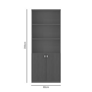 069 000070 4 3 Bookcase professional Denith pakoworld dark grey 80x40x200cmSPRING OFFERS
