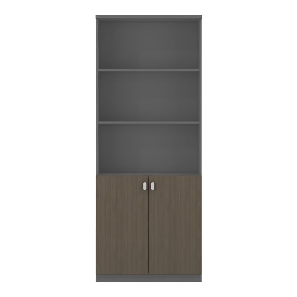 069 000070 6 Bookcase professional Denith pakoworld dark grey 80x40x200cmSPRING OFFERS