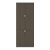 069 000071 5 Work desk professional left corner Denith pakoworld charcoal-walnut 220x180x75cmSPRING OFFERS
