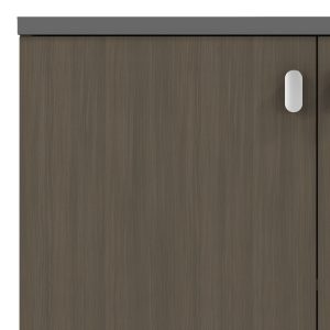 069 000072 2 3 Low cabinet professional Denith pakoworld dark grey-walnut 80x40x80cmSPRING OFFERS