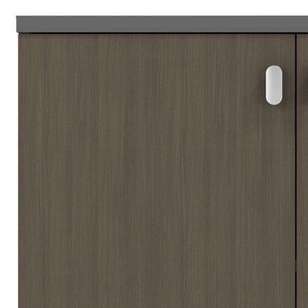 069 000072 2 3 Low cabinet professional Denith pakoworld dark grey-walnut 80x40x80cmSPRING OFFERS