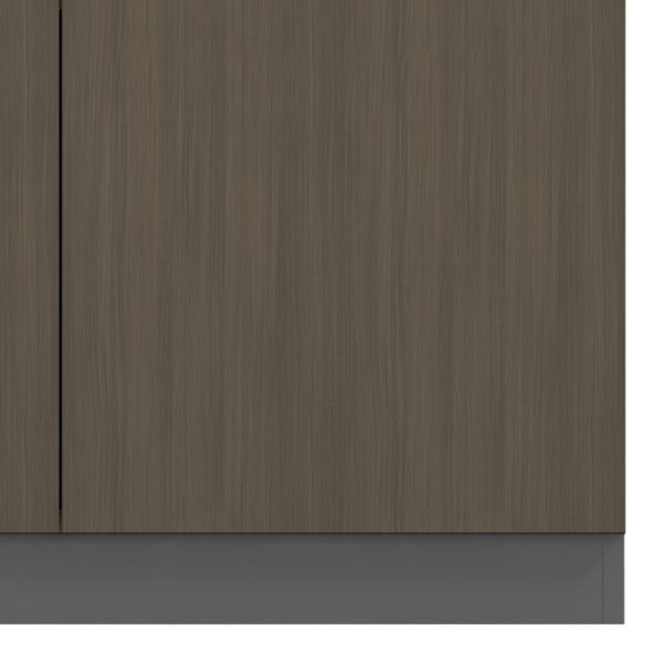 069 000072 3 3 Low cabinet professional Denith pakoworld dark grey-walnut 80x40x80cmSPRING OFFERS