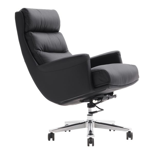 069 000080 3 6 Manager's office chair Nagal pakoworld PU in black color 71x73x117-123cmOffice furniture > Labor office chairs
