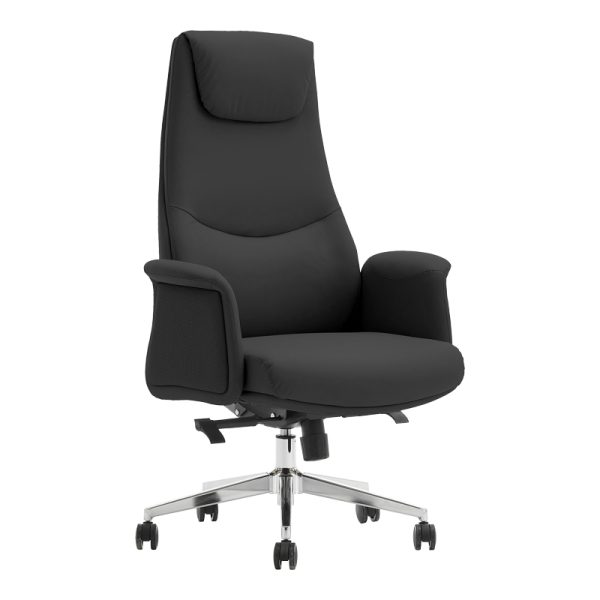 069 000082 6 Manager's office chair Rekter pakoworld PU in black color 77x65x119-127cmOffice furniture > Labor office chairs