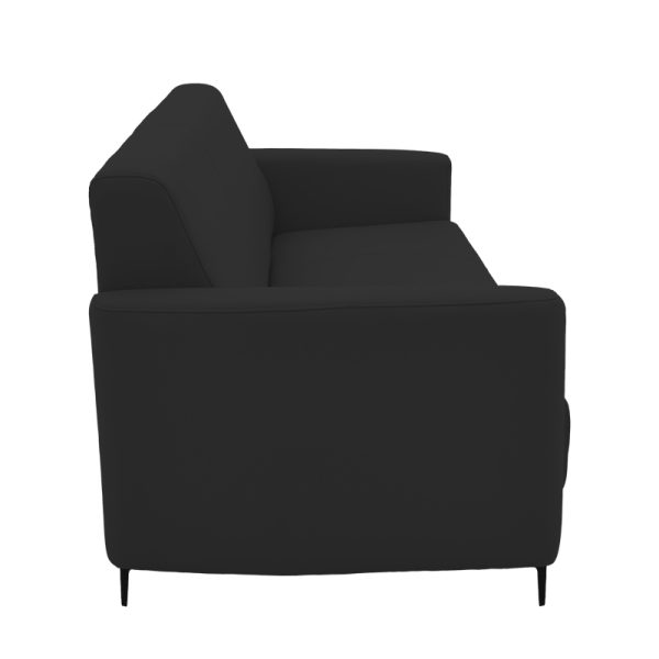 069 000084 2 6 Three seater sofa Sidica pakoworld PU in black color 185x78x83cmIndoor furniture > Sofas