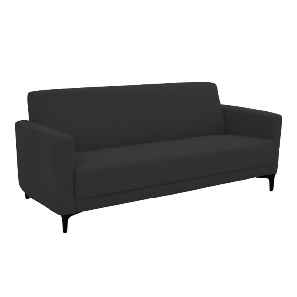 069 000084 9 Three seater sofa Sidica pakoworld PU in black color 185x78x83cmIndoor furniture > Sofas