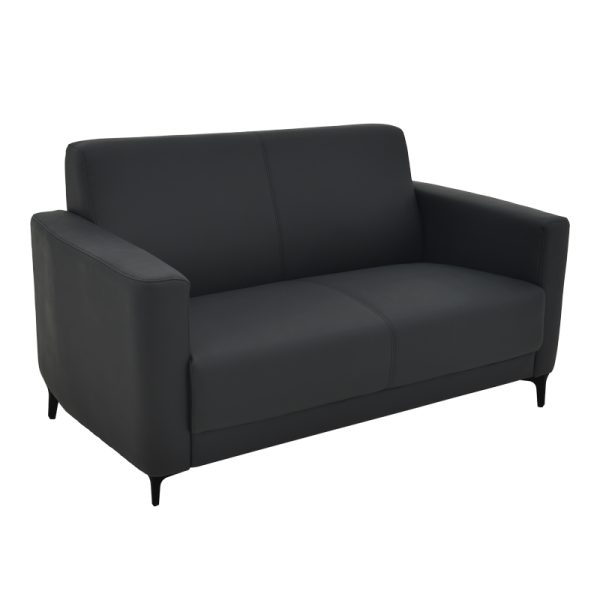 069 000085 5 Two seater sofa Sidica I pakoworld PU in black color 135x78x83cmIndoor furniture > Sofas