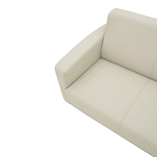 069 000086 4 2 Three seater sofa Sidica pakoworld PU in beige color 185x82x81cmIndoor furniture > Sofas