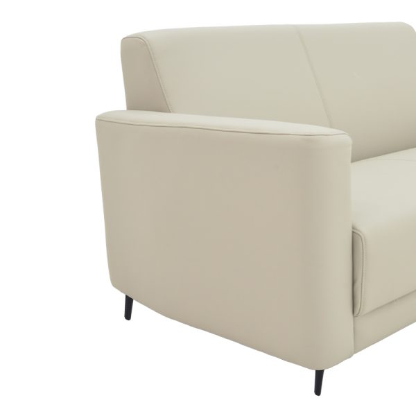 069 000087 4 2 Two seater sofa Sidica I pakoworld PU in beige color 135x82x81cmIndoor furniture > Sofas