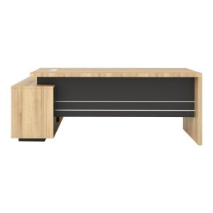 069 000096 2 6 Reversible professional Lotus Pakoworld work desk in natural-dark grey color 200x170x75 cm.Office furniture > Professional desk