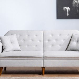 071 000454 2 2 3 seater sofa-bed PWF-0179 fabric in cream color 202x82x83cmIndoor furniture > Sofas & Armchairs - Pre Order