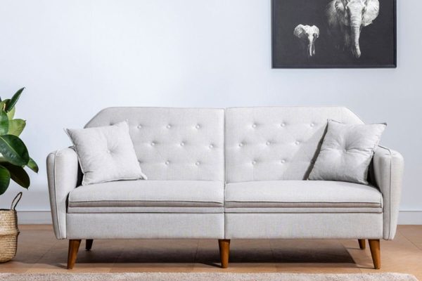 071 000454 2 2 3 seater sofa-bed PWF-0179 fabric in cream color 202x82x83cmIndoor furniture > Sofas & Armchairs - Pre Order