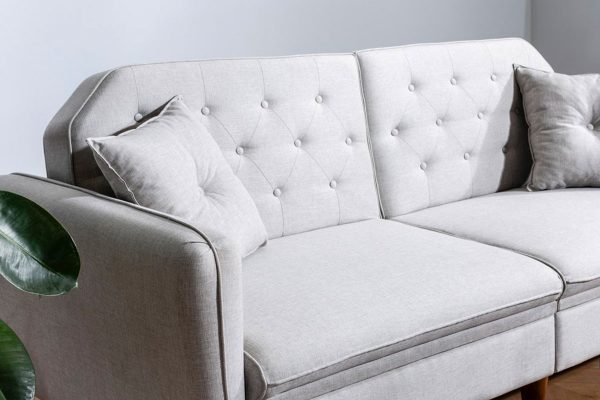 071 000454 3 2 3 seater sofa-bed PWF-0179 fabric in cream color 202x82x83cmIndoor furniture > Sofas & Armchairs - Pre Order