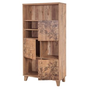 071 000482 3 4 Bookcase PWF-0181-7 in Atlantic pine color 80x36x155cmIndoor furniture > Sofas & Armchairs - Pre Order