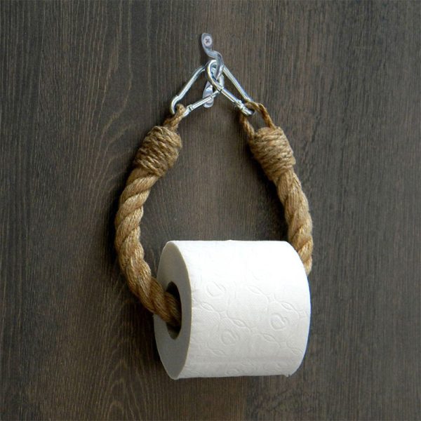 071 000571 2 3 Toiler paper holder PWF-0226 pakoworld metal and rope 12x3x38cmIndoor furniture > Home organization > Bathroom > Bathroom accessories