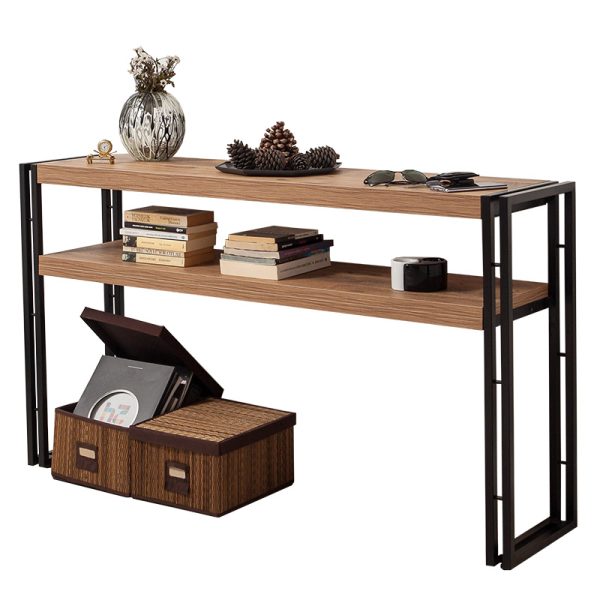 071 000587 4 Console PWF-0241 pakoworld in pine - black color 140x35x80cmIndoor furniture > Drawers-consoles
