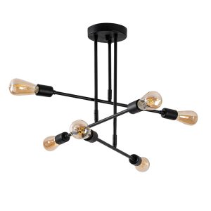 071 000910 2 2 Ceiling light PWL-0102 pakoworld Ε27 in black color D75x50cmLighting > Ceiling