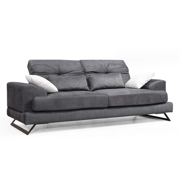071 001130 5 Sofa 3-seater PWF-0508 pakoworld fabric anthracite-black 225x79x92cmIndoor furniture > Sofas & Armchairs - Pre Order