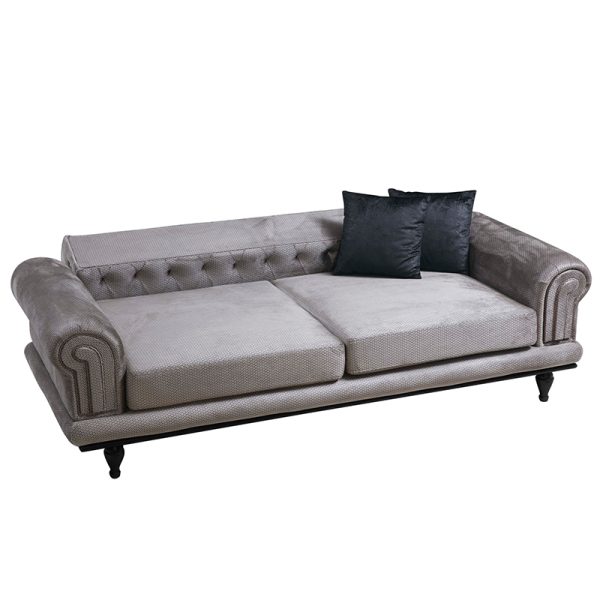 071 001165 2 2 3-seater sofa PWF-0522 pakoworld fabric gray-black 230x95x78cmIndoor furniture > Sofas & Armchairs - Pre Order